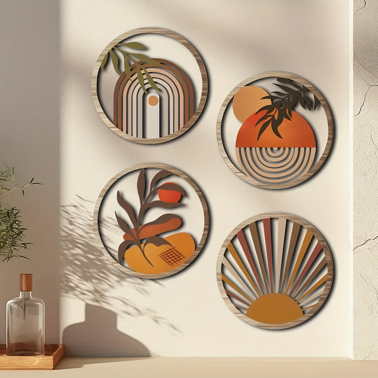 DecoHout - Bohemian Farmhouse Muurkunst Set