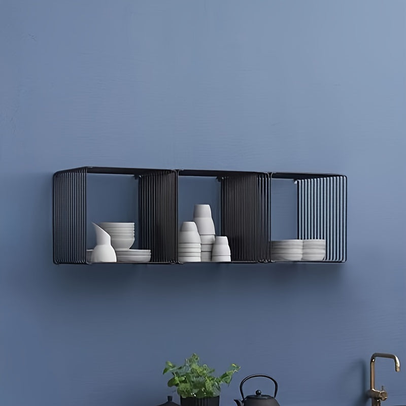 GeoShelf - Minimalistische Geometrische Metalen Boekenplank en Bijzettafel voor Diverse Kamertypes