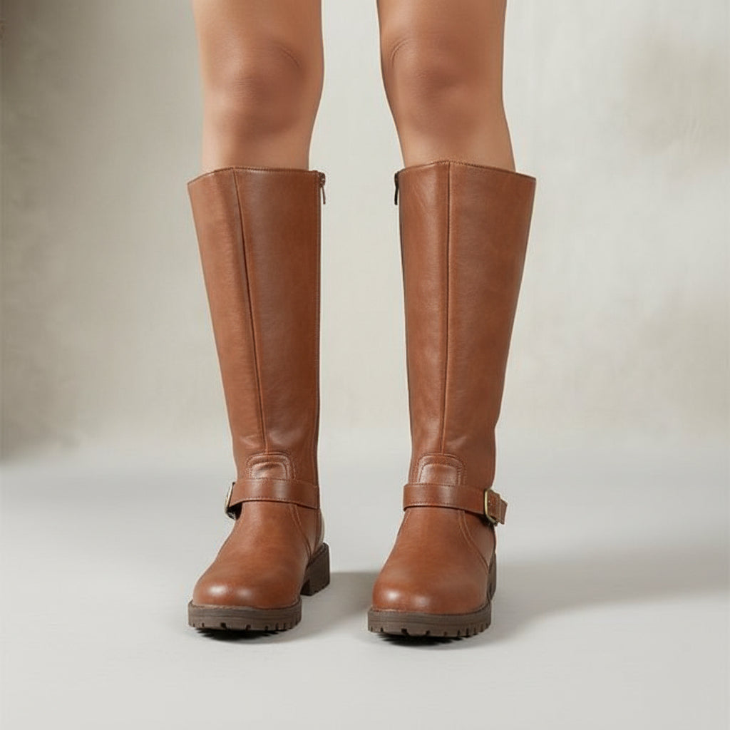 Dameslaarzen Kniehoog Elegant Lage Hak Dagelijks Comfort