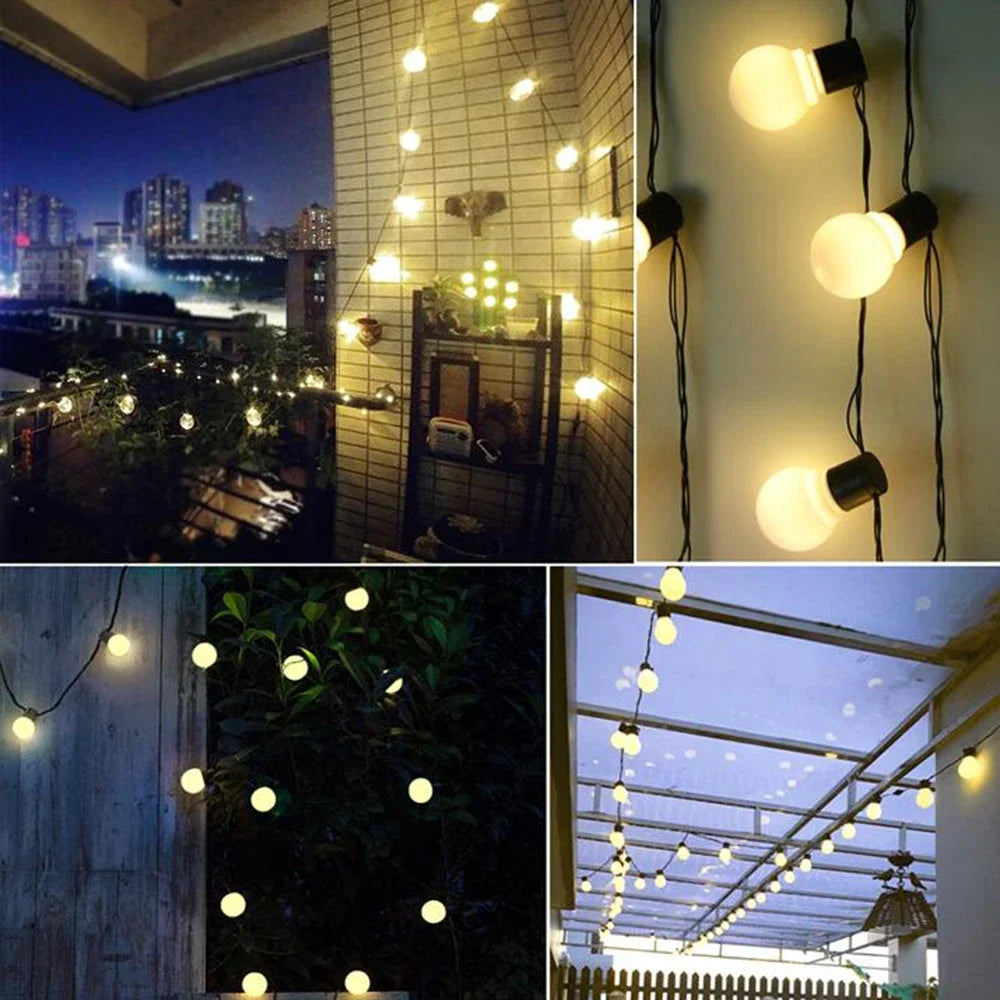 LumiString – Illuminazione Solare LED per Esterni, Illuminazione da Giardino a Risparmio Energetico per Terrazza e Balcone