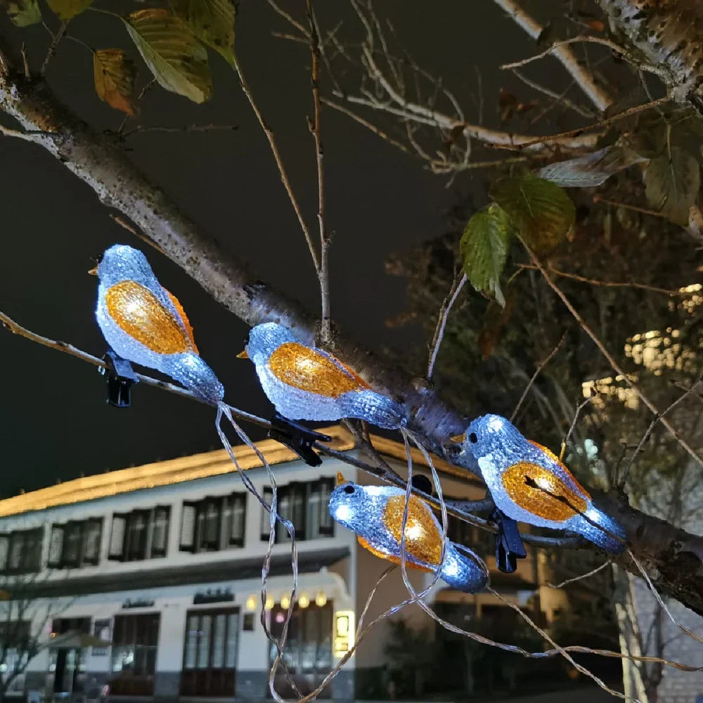 LumiBird – Catena Luminosa LED per Uccelli per Interni ed Esterni – Resistente alle Intemperie e Atmosferica