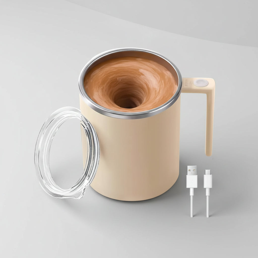 Caneca de café Copo misturador em aço inoxidável com tampa 360 ml