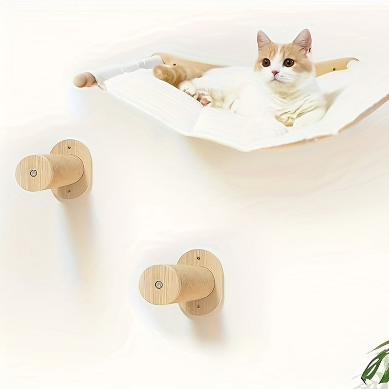 CatClimb - Set van 2 Houten Kattenmuurtrappen voor Katten & Kittens