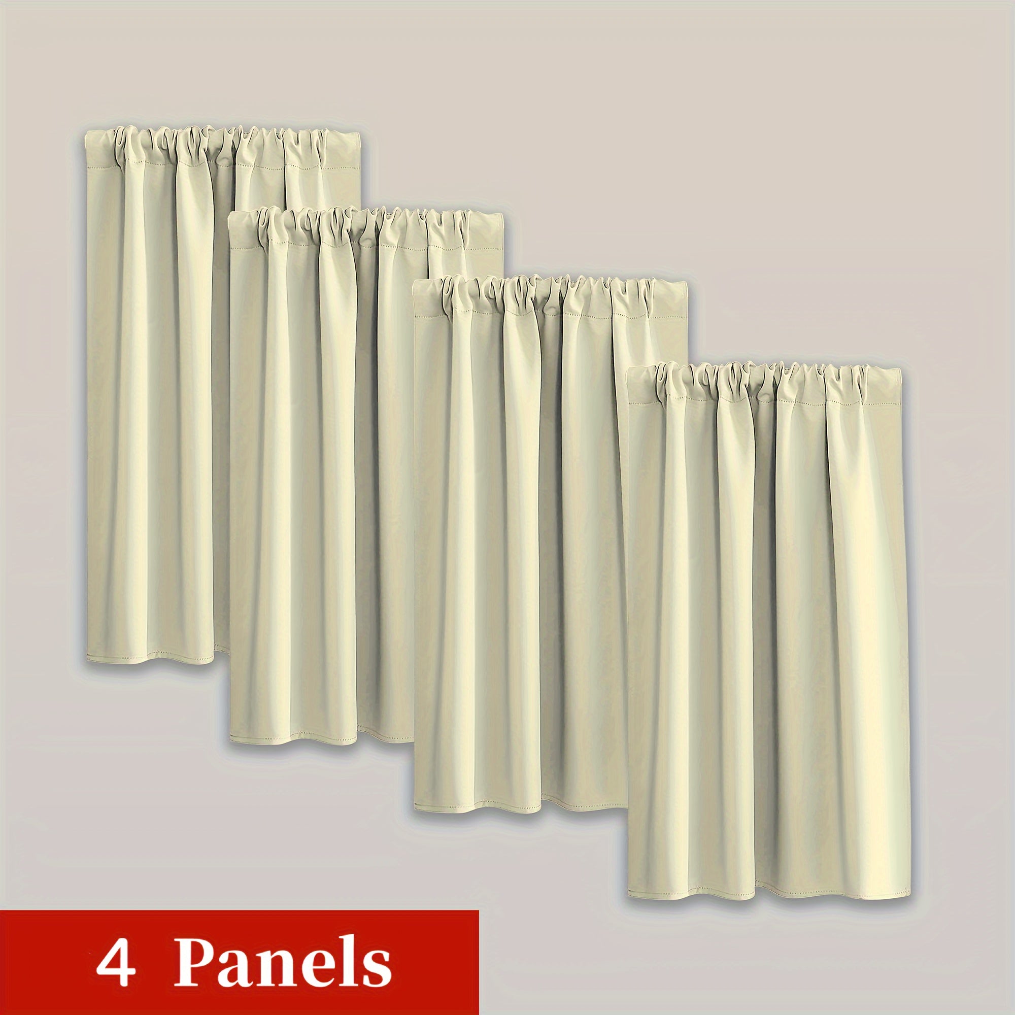 Blackout Curtains - Moderne Verduisterende Gordijnen Set van 4 Stuks