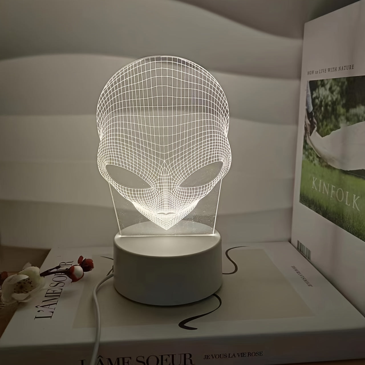 CosmicGlow - 3D Bedlamp met Zwarte Basis en 7 Kleuren LED Verlichting