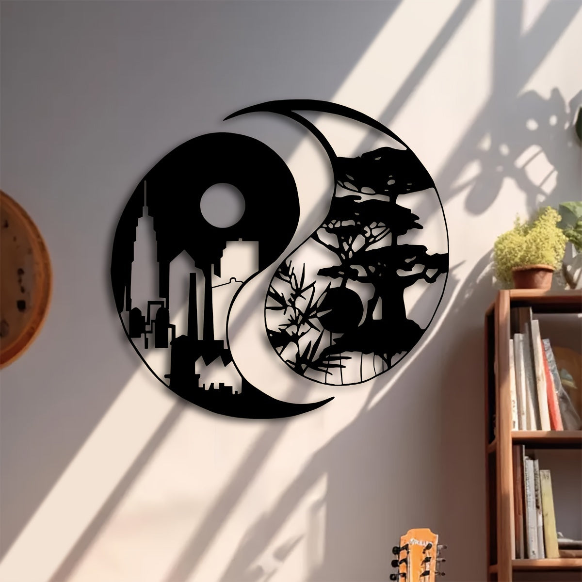 YinYangArt - Elegante Yin Yang Metalen Wandkunst Set