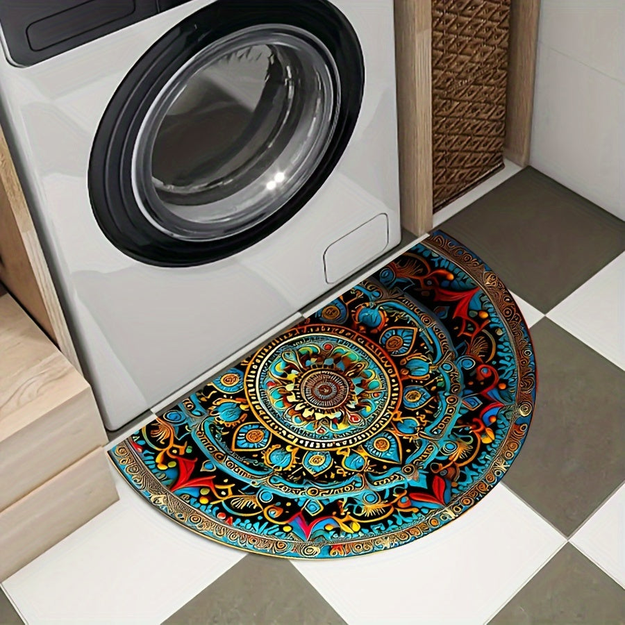 Bohemian Mandala Deurmat - Antislip, Zacht & Machinewasbaar