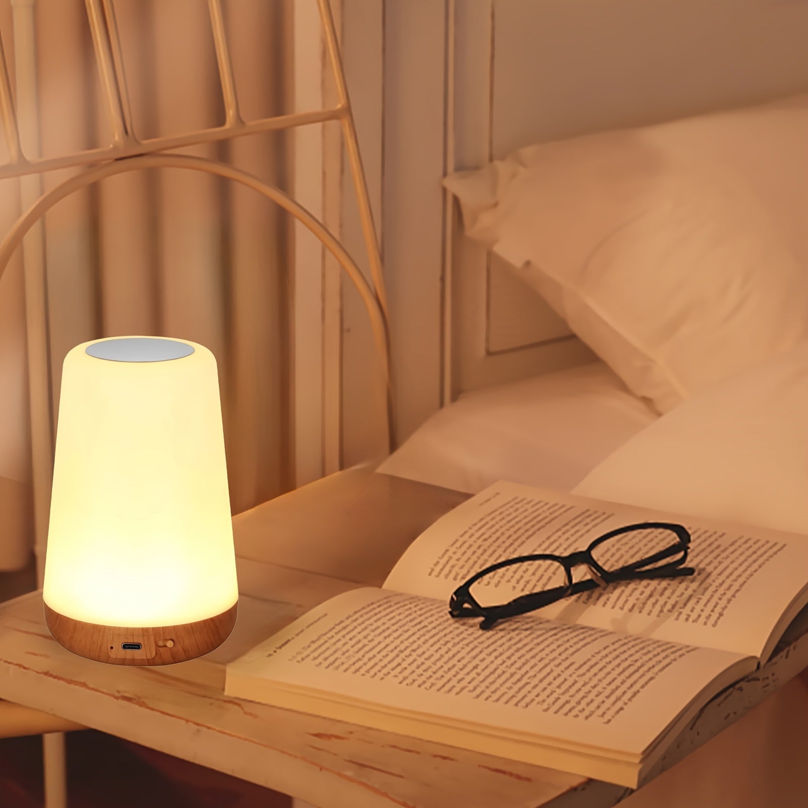 GlowLite - Draagbare Nachtlamp met Touchbediening en 13 RGB Kleuren