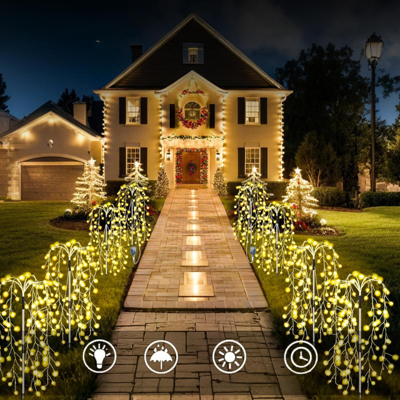 LumiGlow - Feestelijke Zonne-energie Verlichting voor Tuin en Evenementen