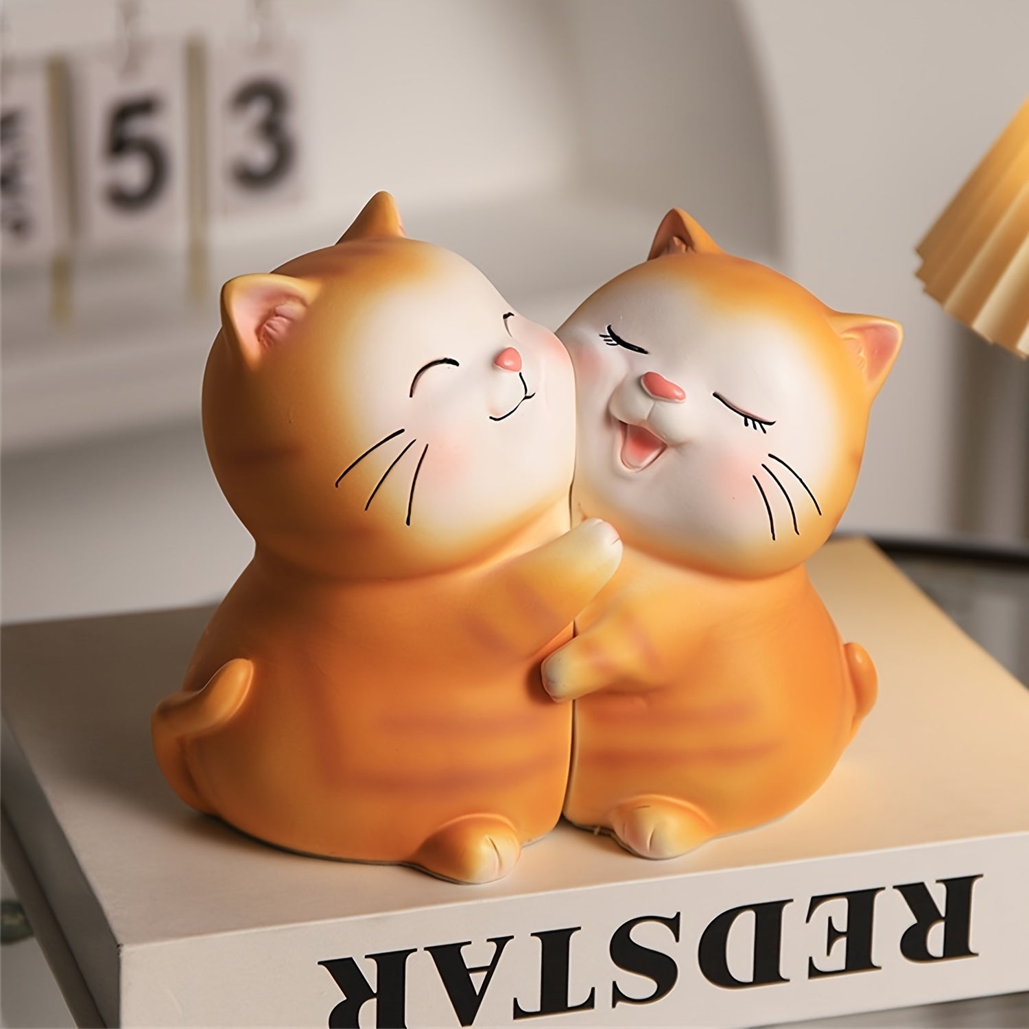 LoveCats - Fermalibri Gatto Peloso Incantevole - Perfetto per Decorazione Casa & Ufficio