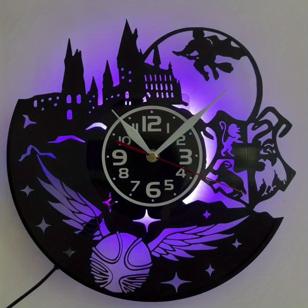 Stille LED Vinyl Record Wandklok - Perfect Voor Woonkamer, Slaapkamer, Keuken & Kantoor Decor | Ideaal Cadeau Voor Verjaardag, Moederdag & Halloween