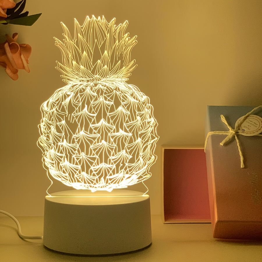 PineGlow - Ananas 3D LED Nachtlampje