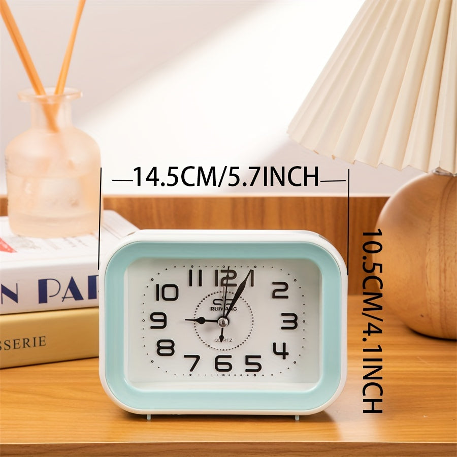 TimeCharm - Klassieke Rechthoekige Wekker met Snoepkleurig Design