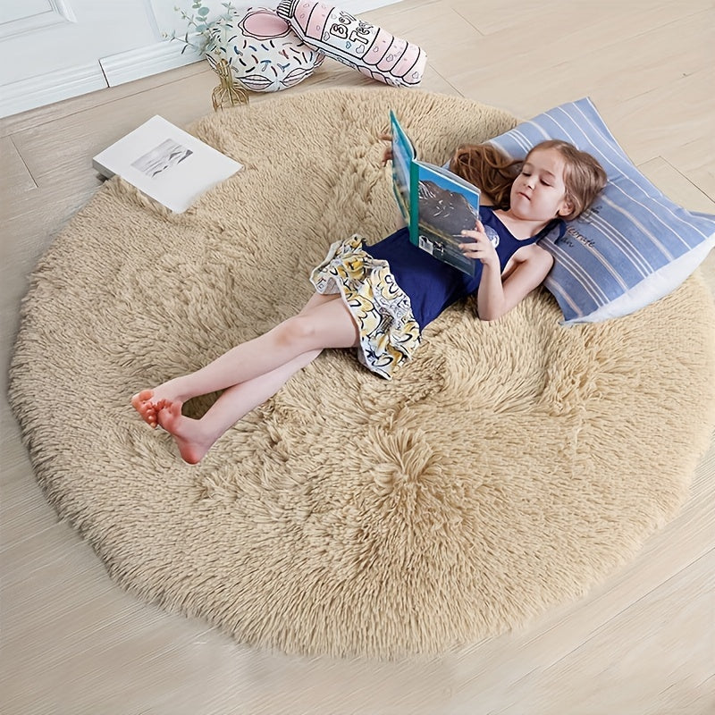 Ultra Soft Plush Rond Vloerkleed – Fluffy, Antislip, Waterdicht