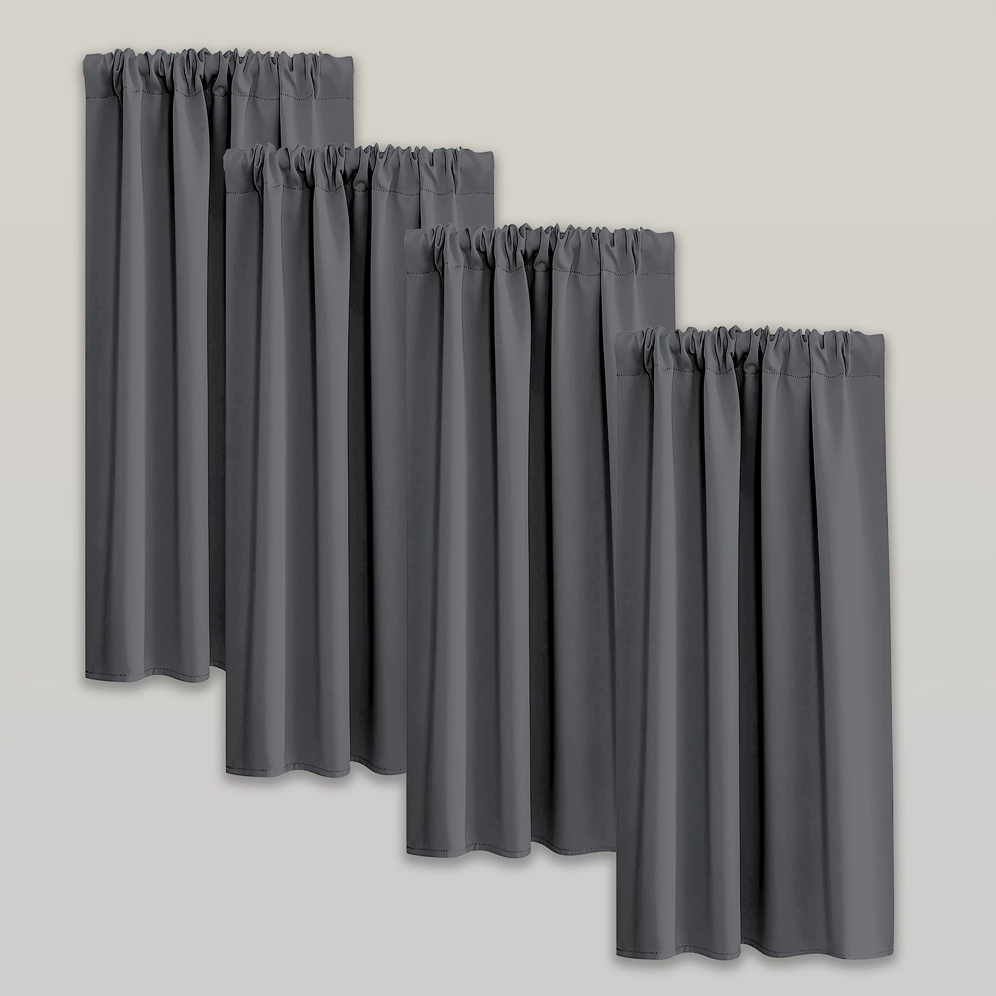 Blackout Curtains - Moderne Verduisterende Gordijnen Set van 4 Stuks
