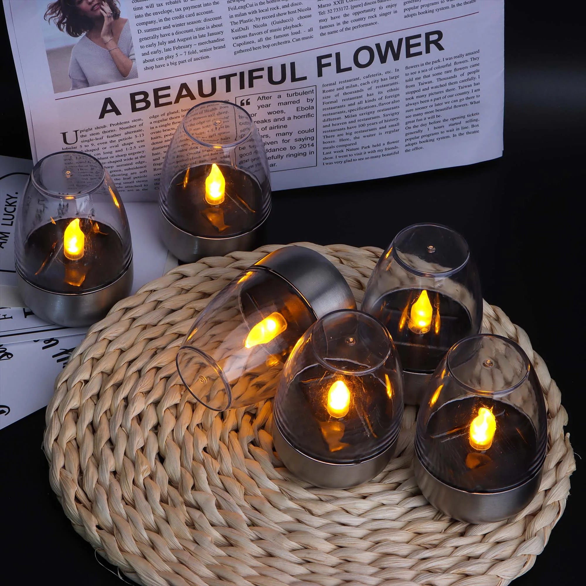 SolarFlame - Waterdichte LED Kaarsen voor Buiten, Zonne-Energie & Vlamloos