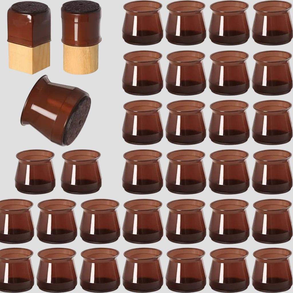 Protectores para Pés de Cadeira em Feltro de Silicone Silencioso