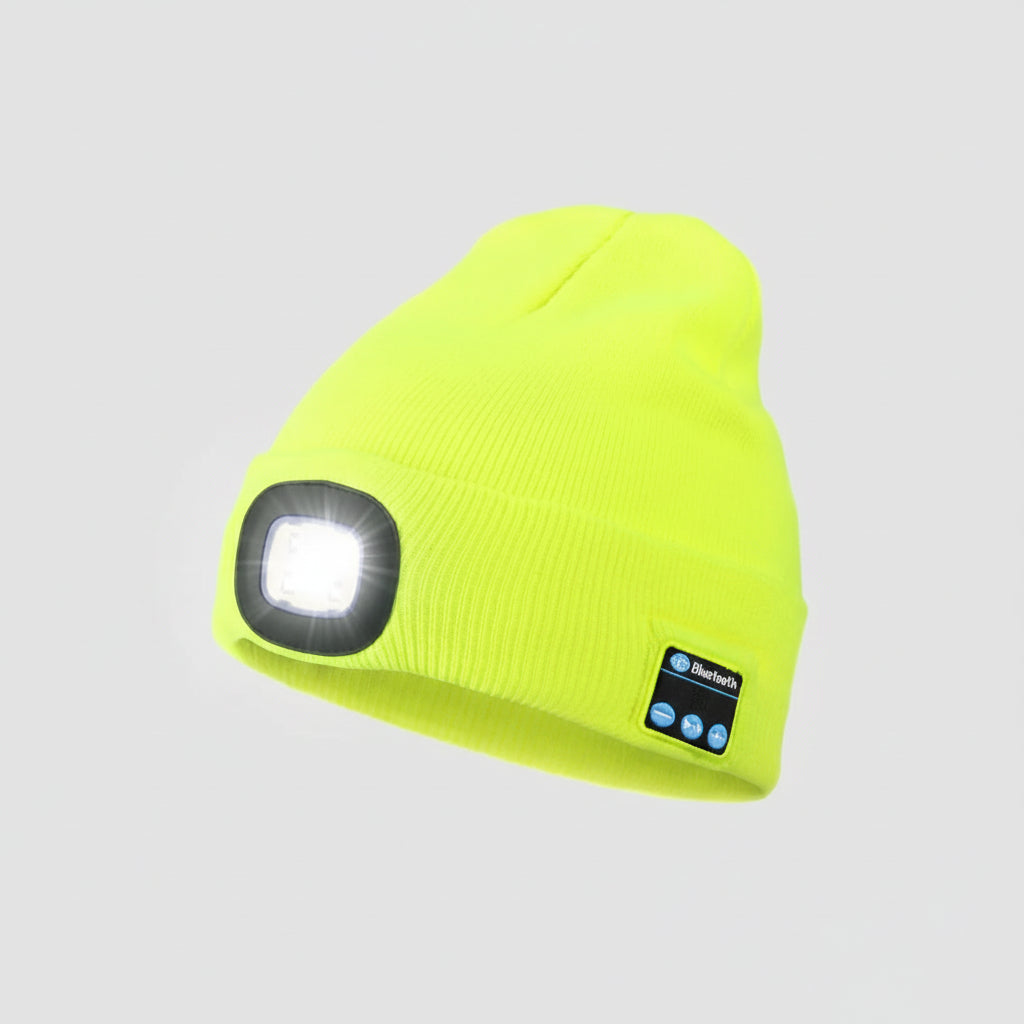 Beanie Bluetooth LED Knitted Winter Beanie Headlight Speakers