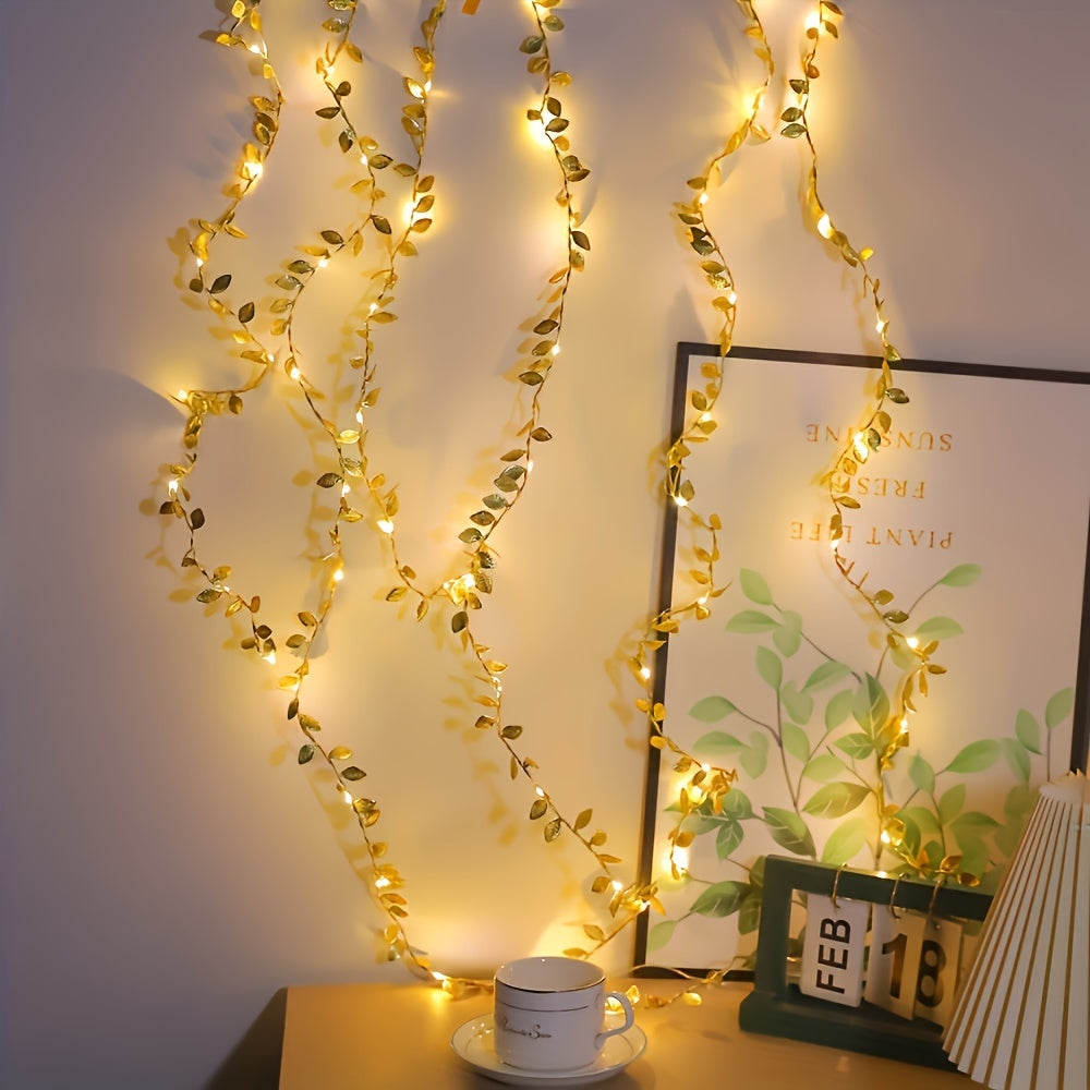 GoldenLeaf - Gouden LED Blad Feeënlichten voor Binnendecoratie