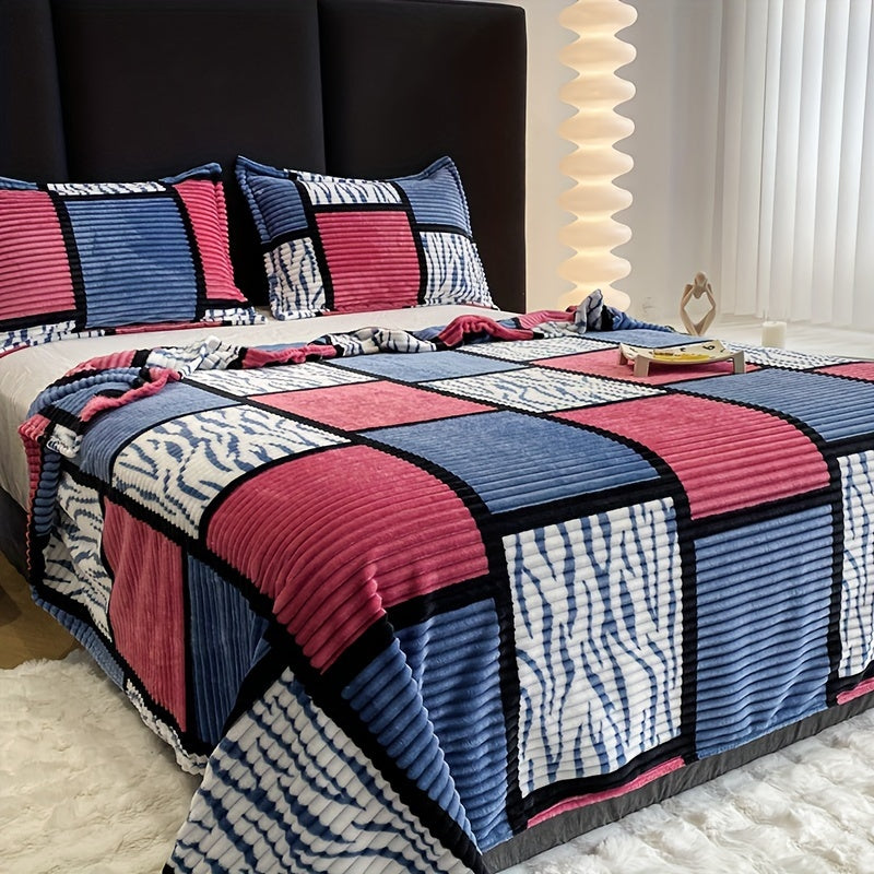 Kariert Flanelldecke mit Druck