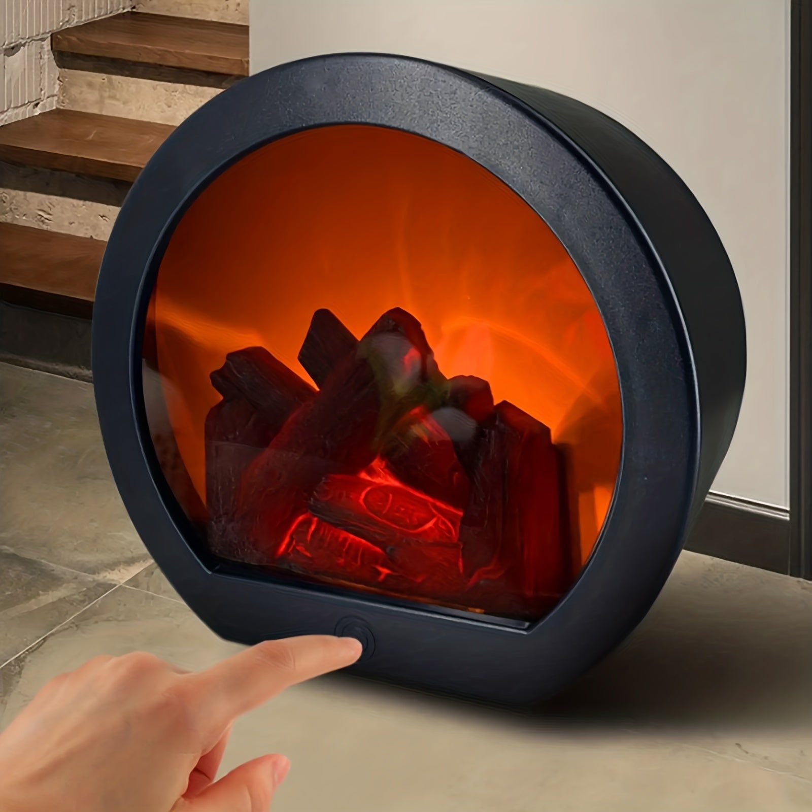 FlameGlow - Simulatie Houtskoolvlamlamp met Retro-stijl Decoratie
