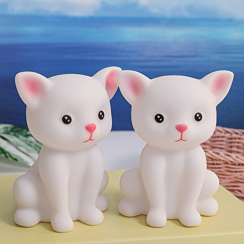 KittyGlow - Lámpara de mesa con luz LED y alimentación por batería para gatitos adorables