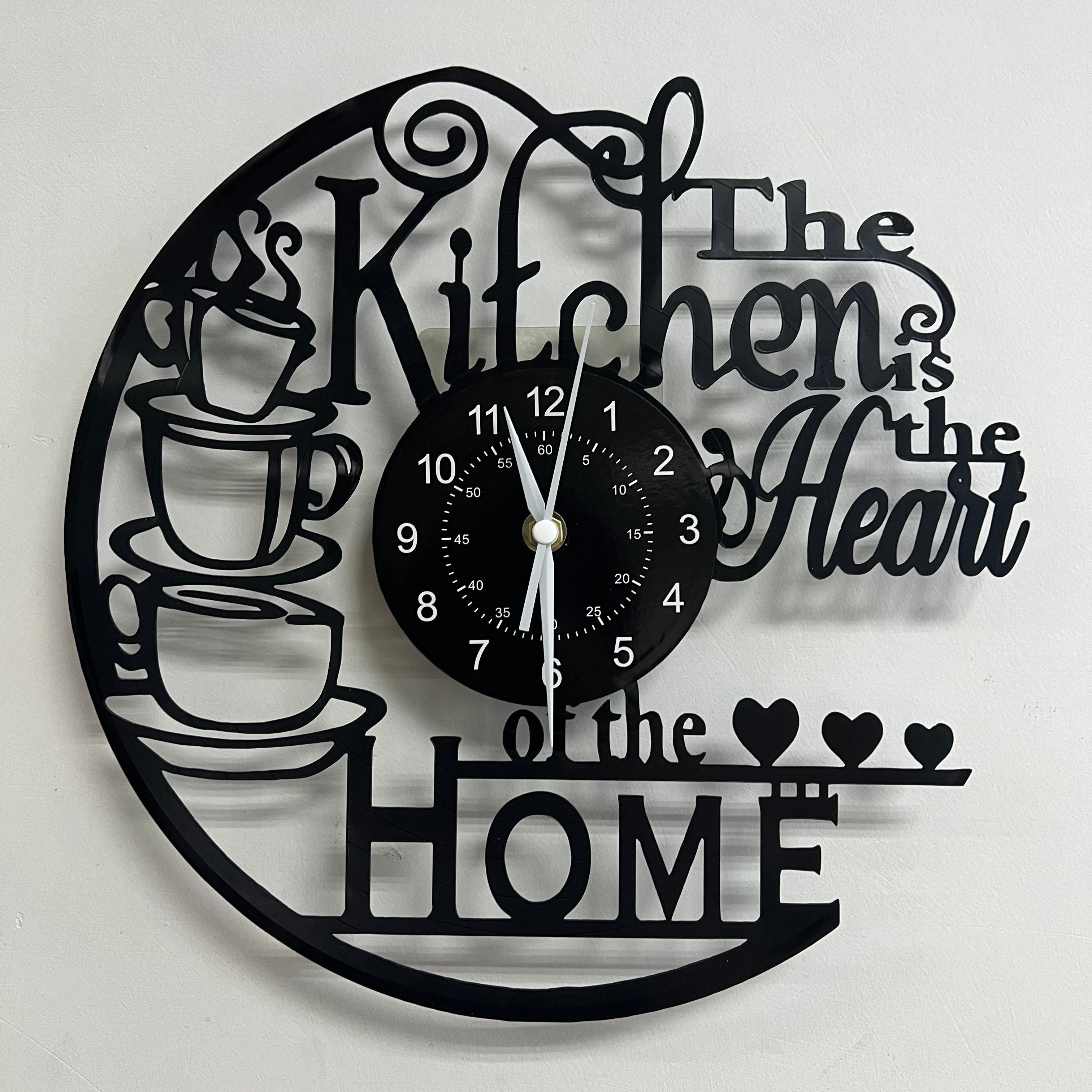 Vinyl Record Wandklok - Stille Klok voor Woonkamer, Slaapkamer en Keuken