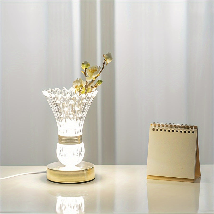 CrystalGlow - Moderne LED Kristallen Tafellamp met Dimbare Verlichting