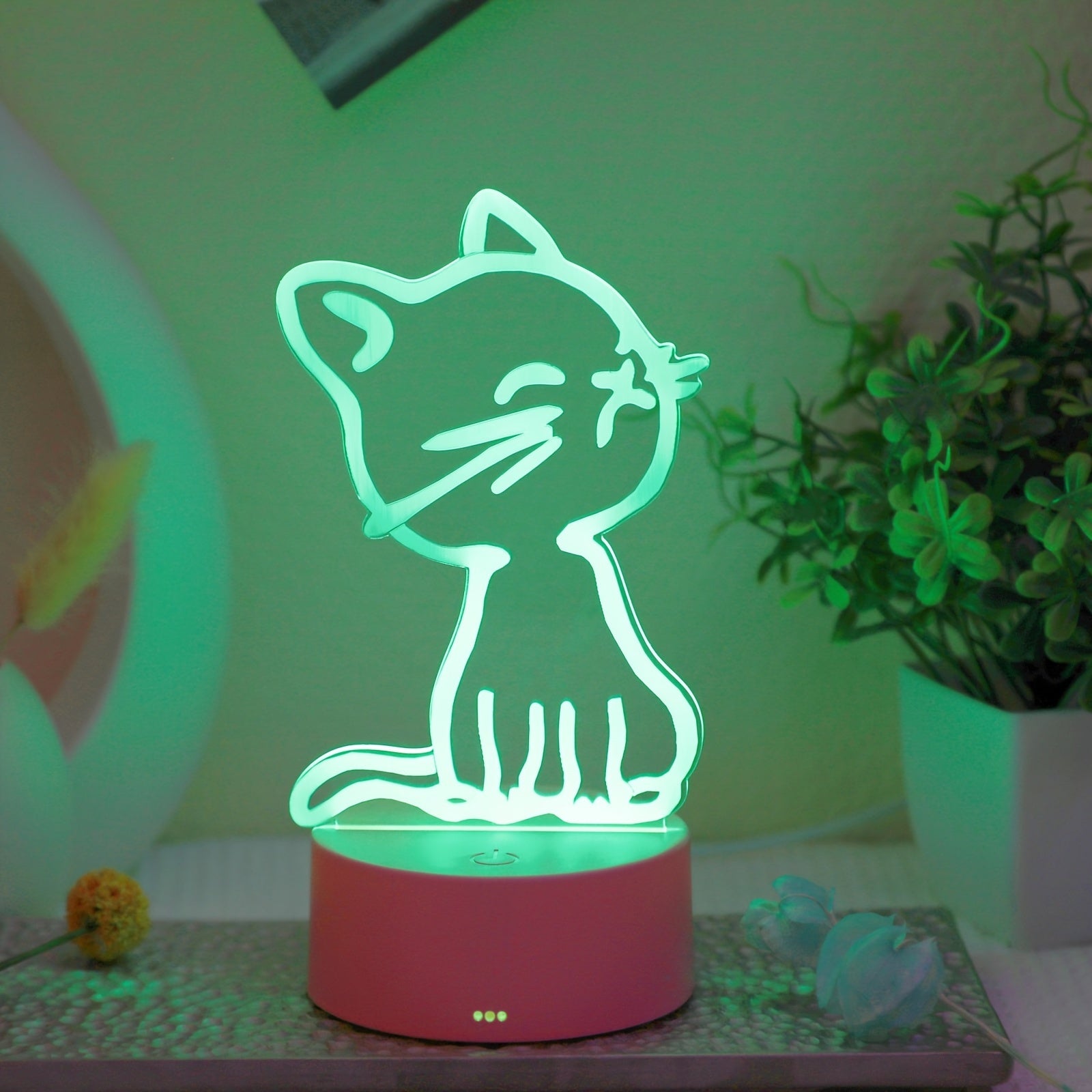 GlowPaw - Touch-Controlled 3D Kat Nachtlamp