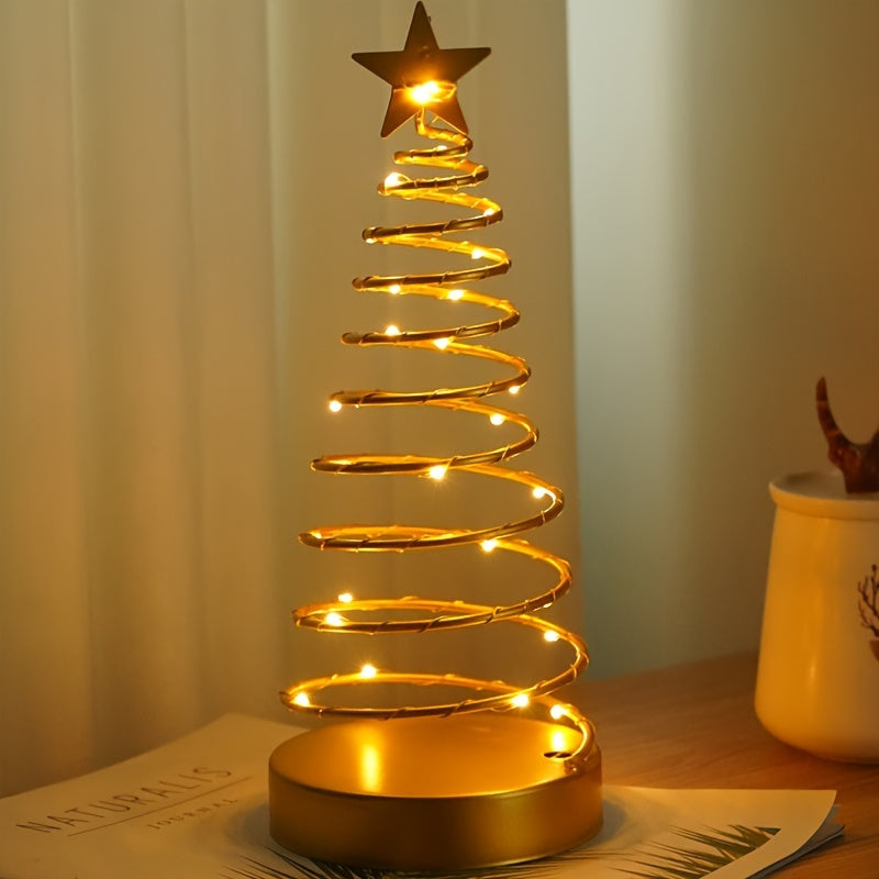 StarGlow - LED Sterboom Tafellamp, Batterijgevoed en Roestbestendig