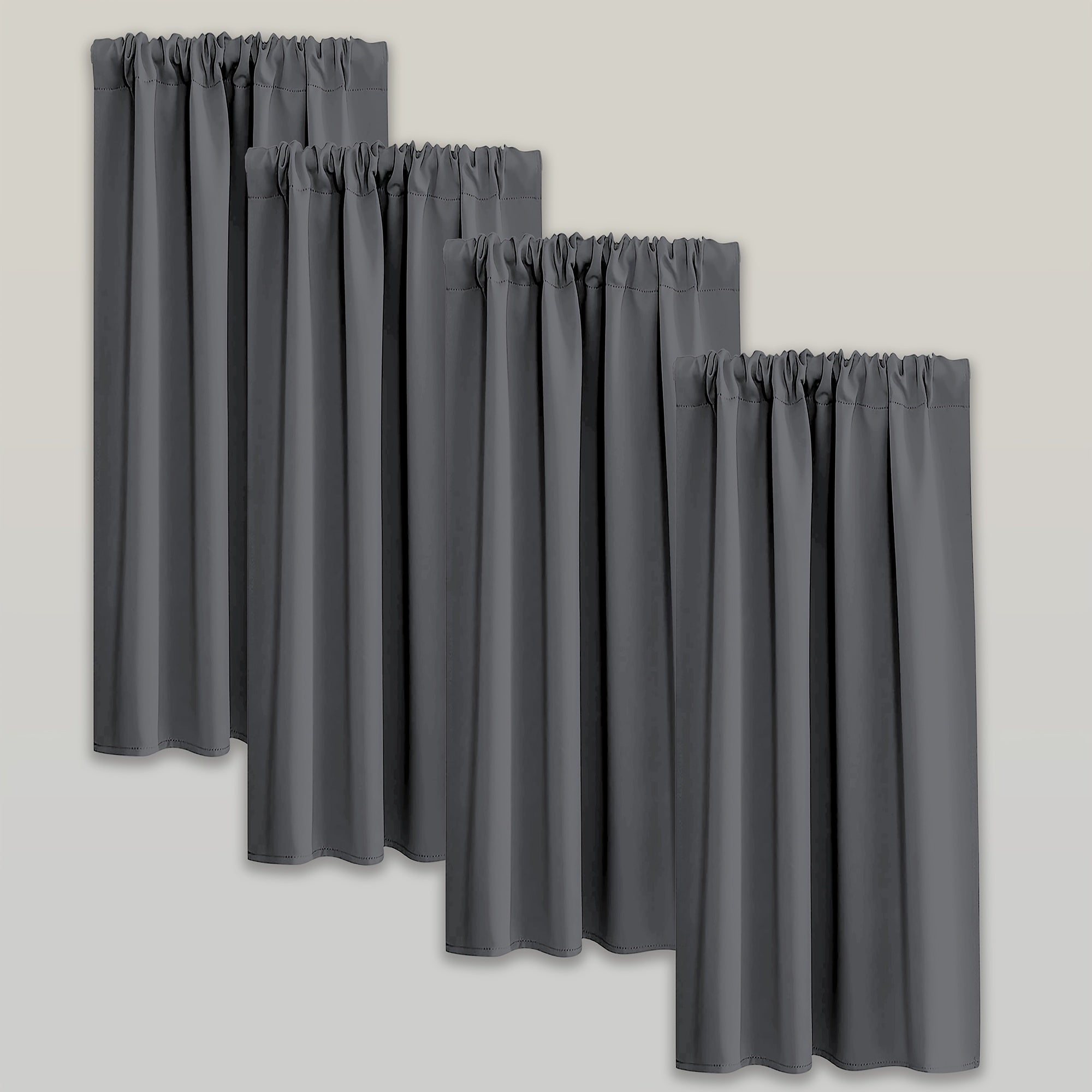 Blackout Curtains - Moderne Verduisterende Gordijnen Set van 4 Stuks
