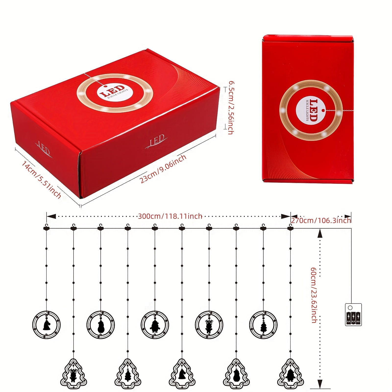HolidayGlow - Kerst Wensring Verlichting met 10 Mini Kerstfiguren
