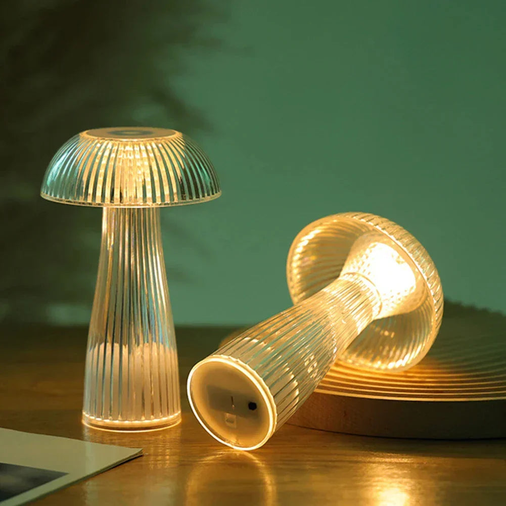 LumiShroom – Draadloze LED Paddenstoel Nachtlamp, Decoratieve Tafellamp