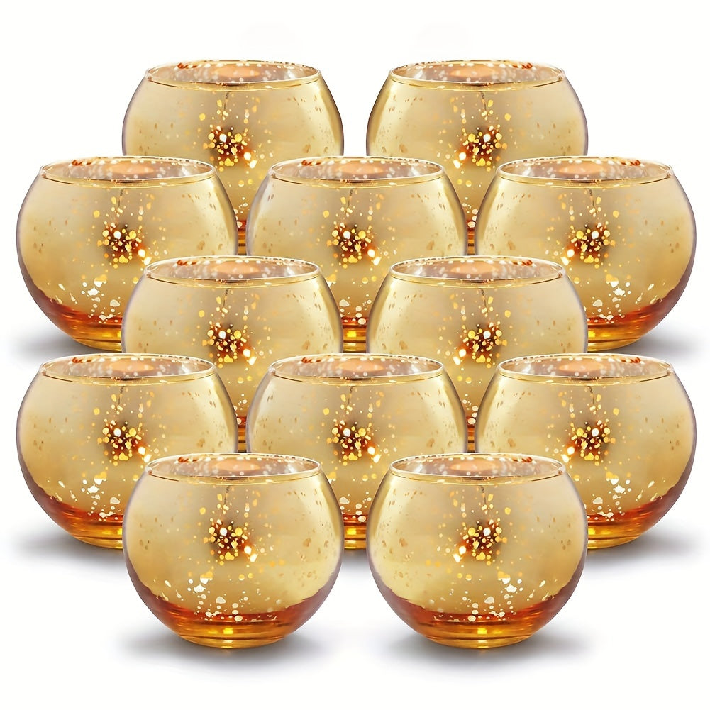 Transparent Glass Tealight Holders – 6/12 Pieces for Table and Wedding Decoration