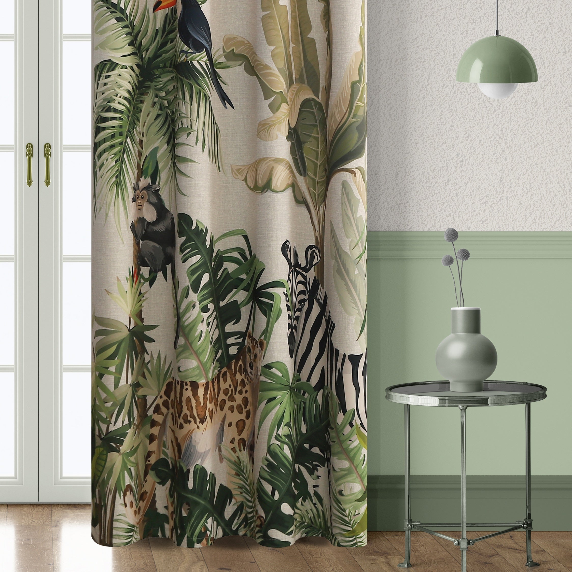 Rainforest Verduisterende Gordijnen - 2 Stuks Bedrukt voor Slaapkamers, Woonkamers en Kantoren