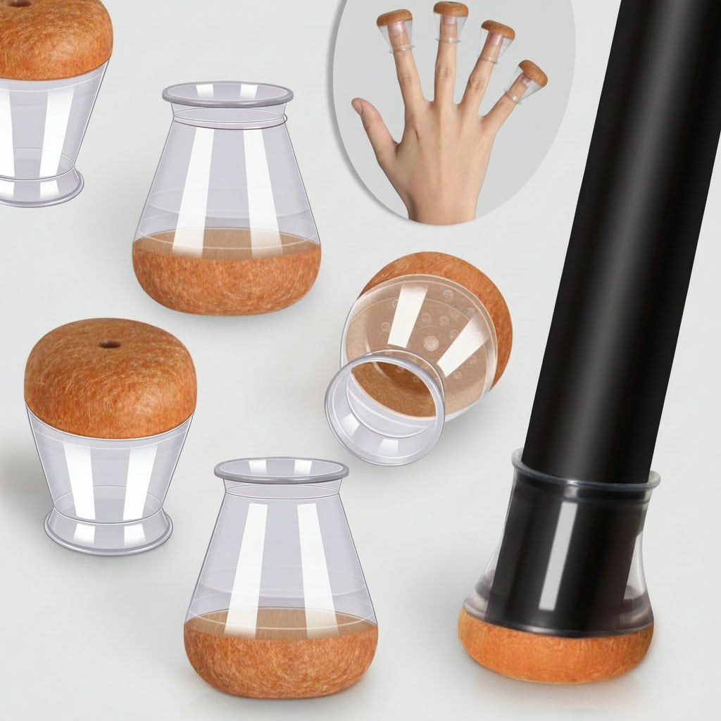 Felt Gliders Chair Leg Protectors Square Silicone Felt