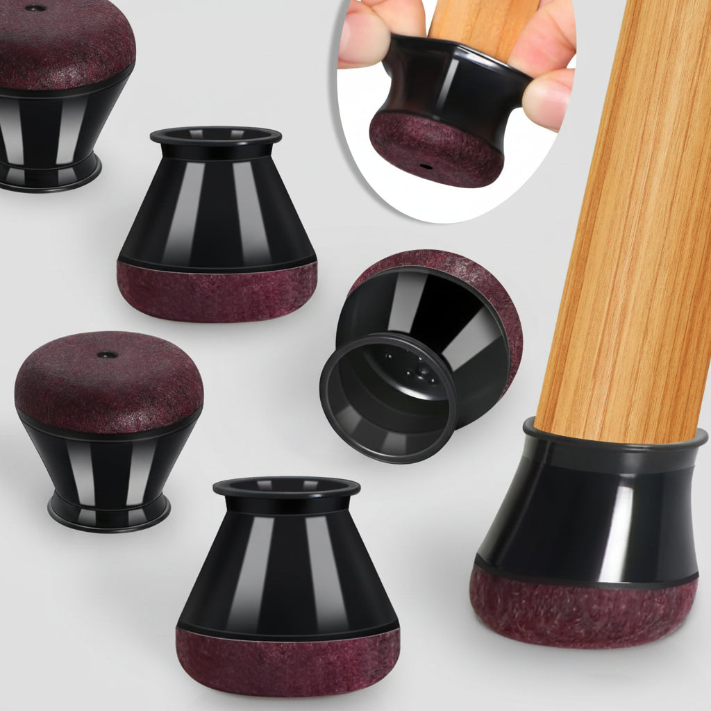 Felt Gliders Chair Leg Protectors Square Silicone Felt