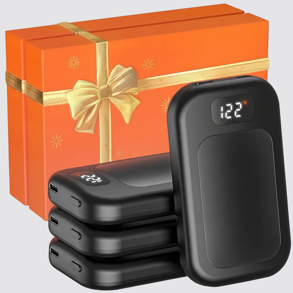 Aquecedores de Mãos Recarregáveis Ecrã LED 3 Definições de Calor