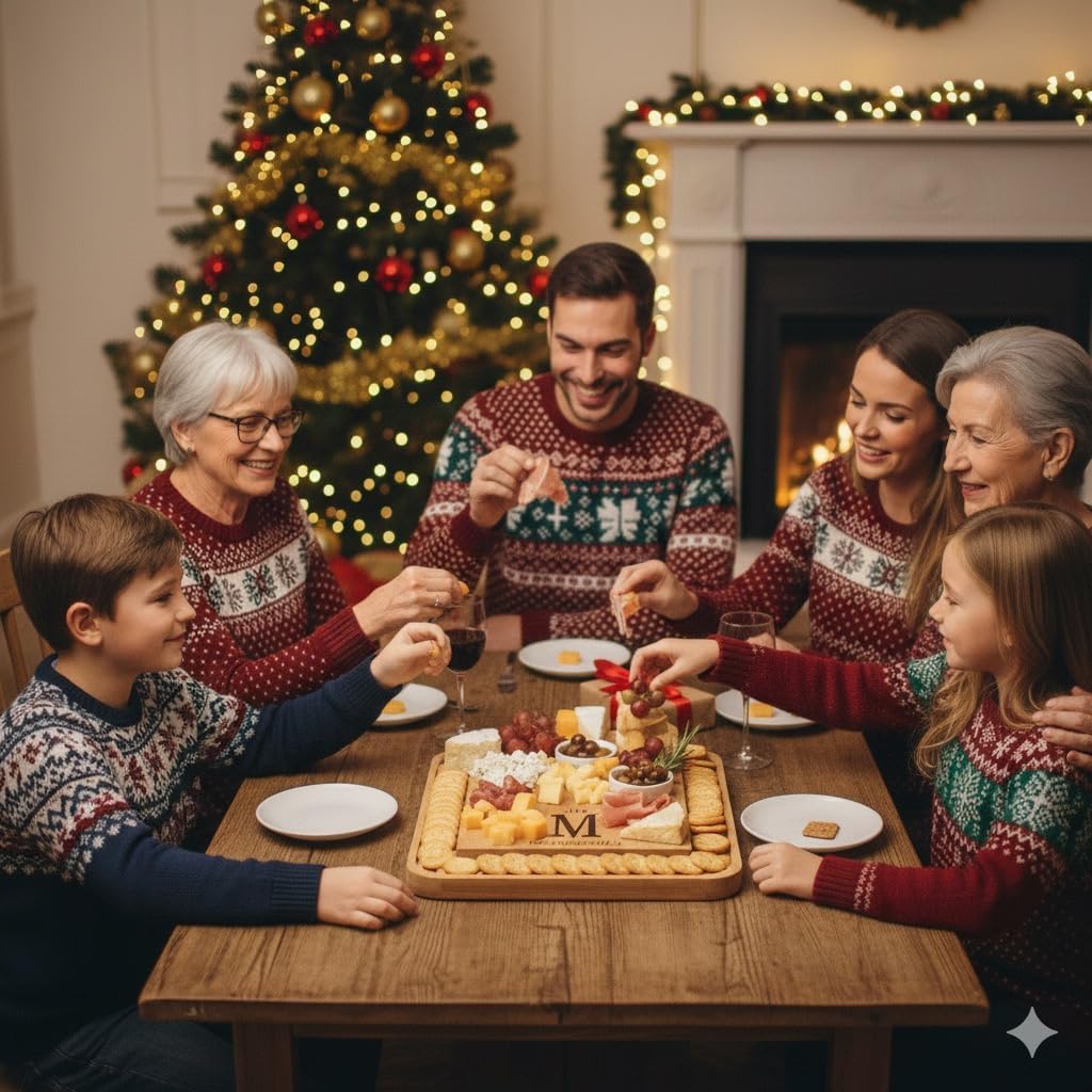 Bamboe Charcuterie Plank Set Verborgen Lade Gereedschap