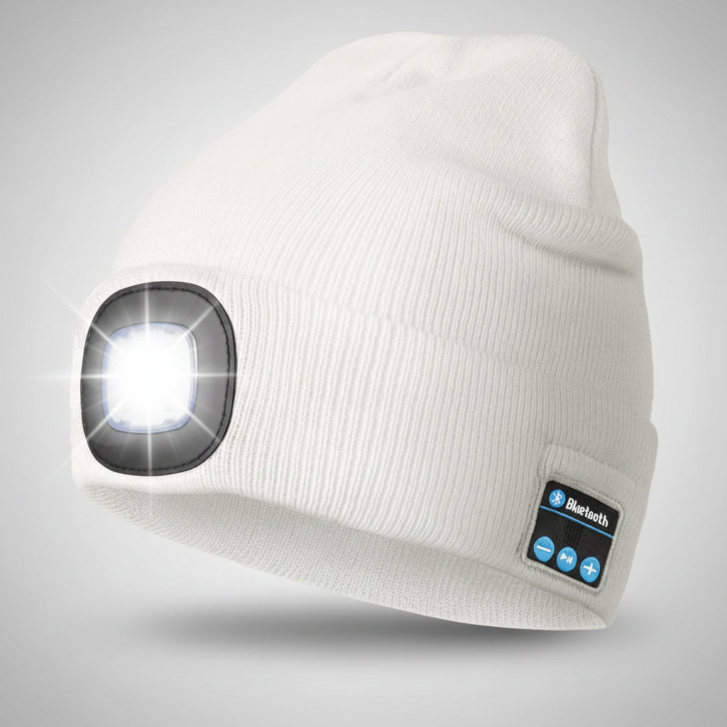 Beanie Bluetooth LED Knitted Winter Beanie Headlight Speakers