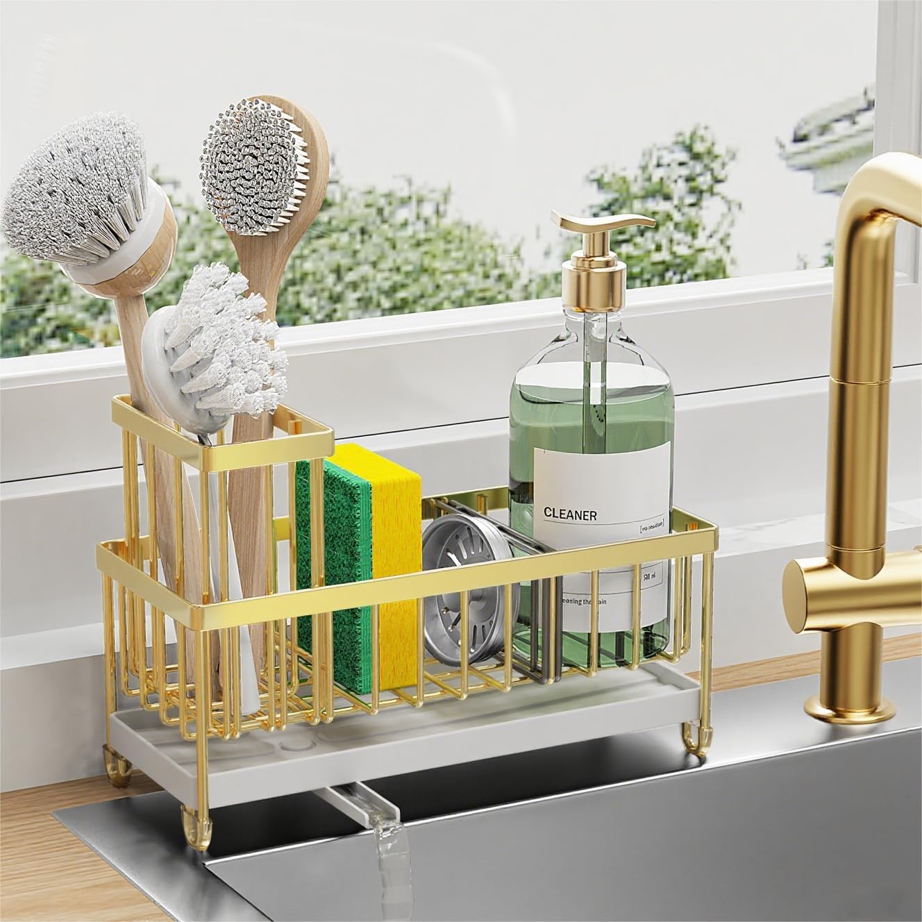 Stainless Kitchen Sink Holder Organizer Sponge Tool