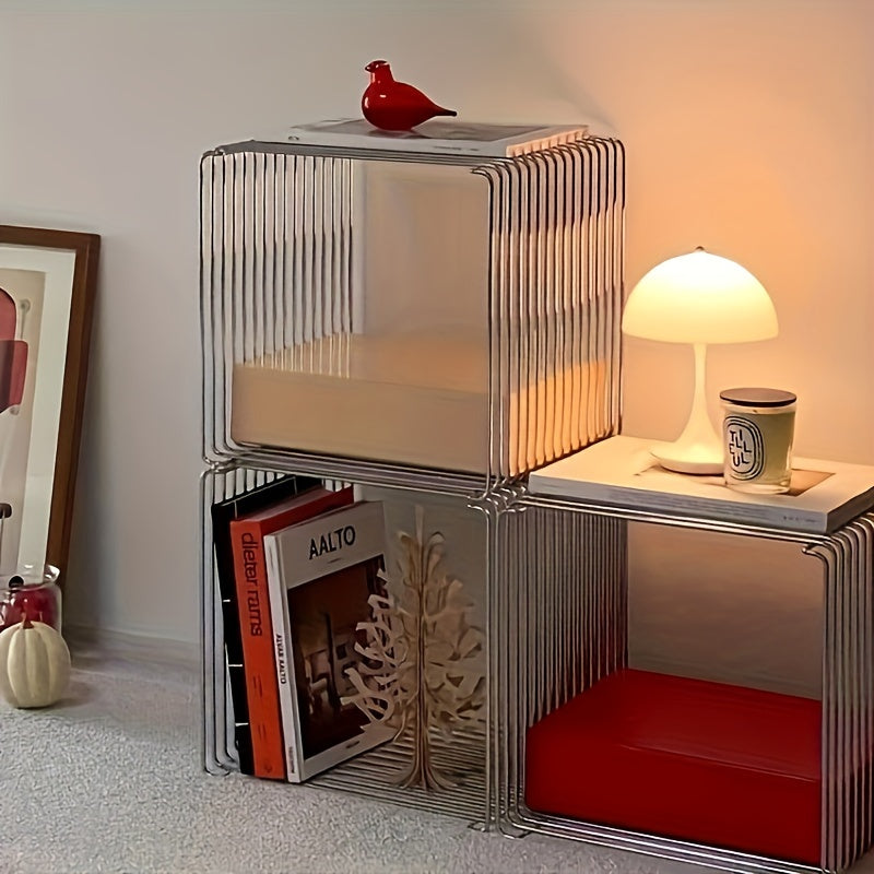 GeoShelf - Minimalistische Geometrische Metalen Boekenplank en Bijzettafel voor Diverse Kamertypes