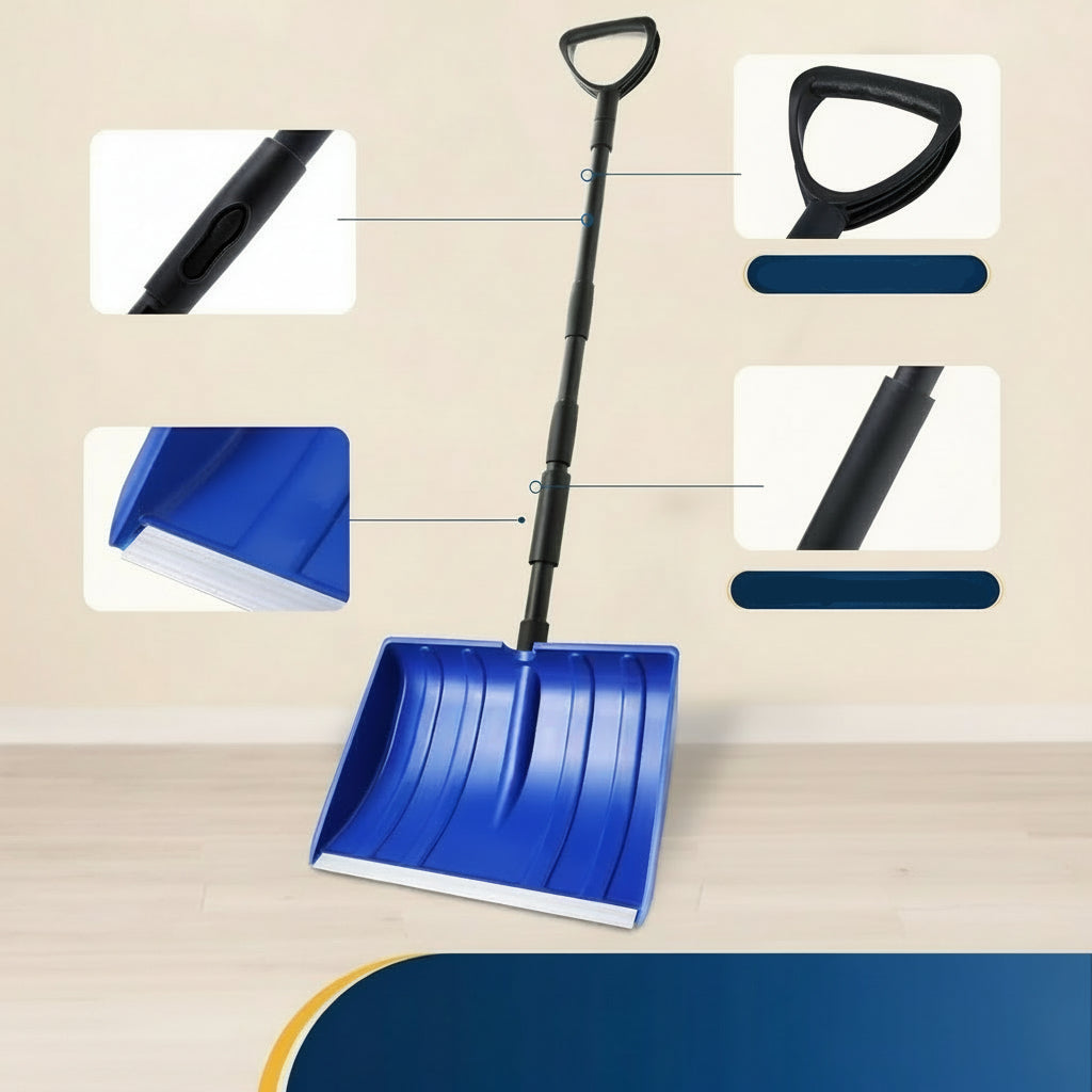 Adjustable Snow Shovel Wide Scoop Driveway Sidewalk