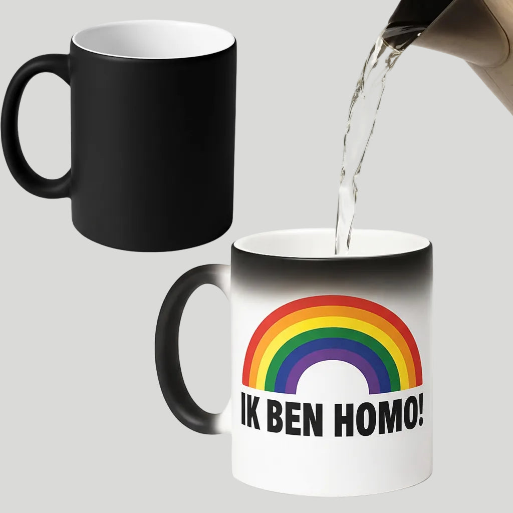 Caneca que Muda de Cor Eu Sou Gay Brincadeira Presente Festas Natal