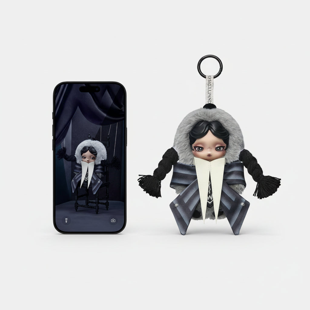 Chaveiro de Peluche Boneco de Arte Pop Suave Mini Pendente para Bolsa Uso Diário