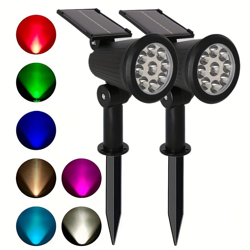 SolarLuxe - Faretto Solare a 9 LED per Giardino e Patio, Decorazione Esterna a Risparmio Energetico