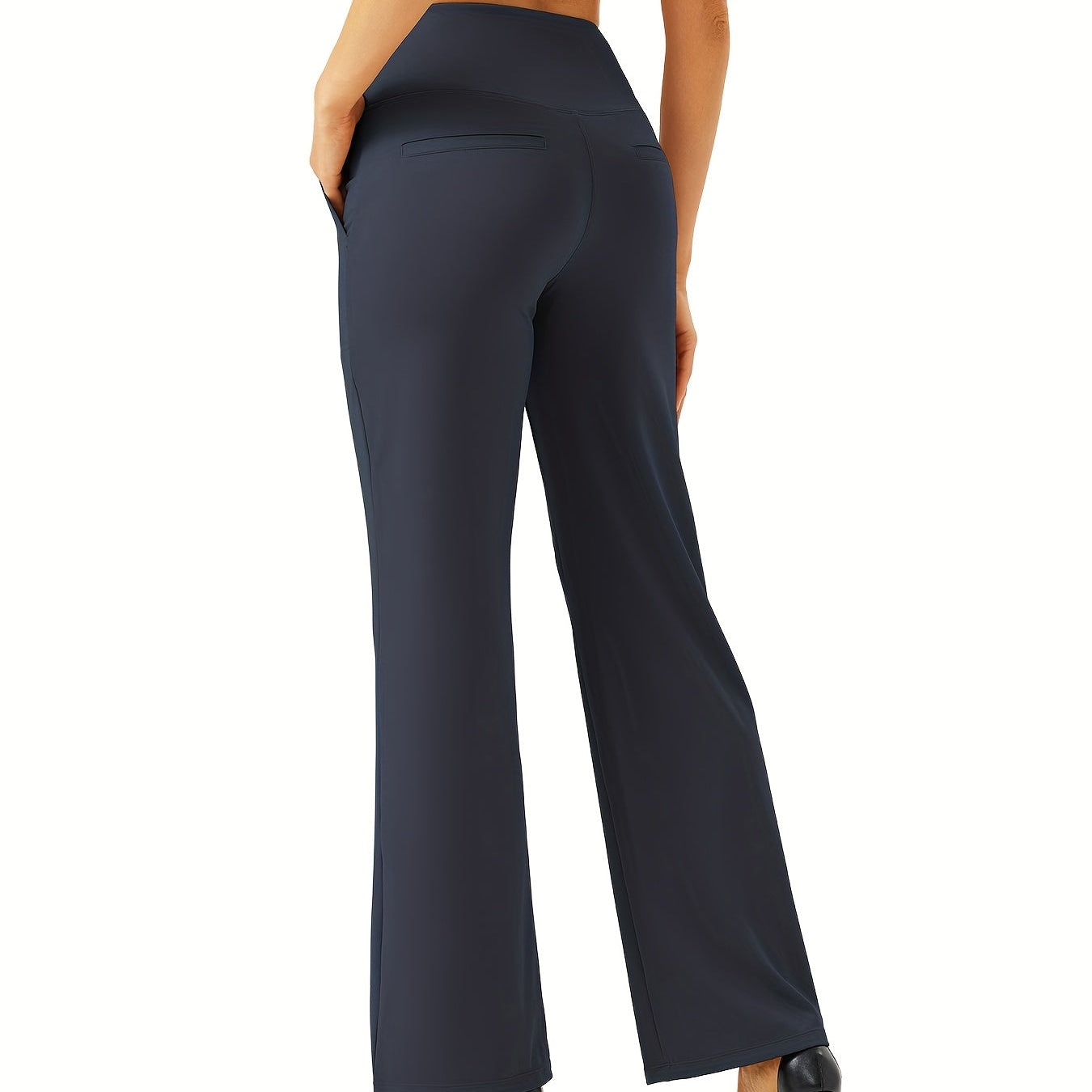 Dames Broek Wide Leg Elegante Stretch Nylon Lange Pantalon
