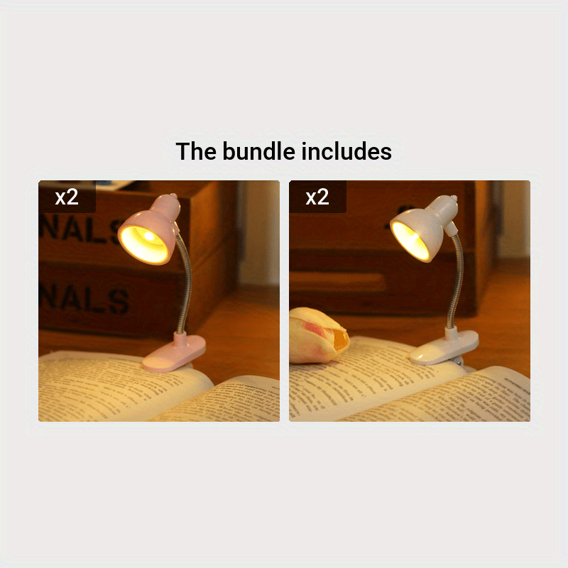 MiniGlow - Draagbare Clip-On Leeslamp met Drukknopbediening