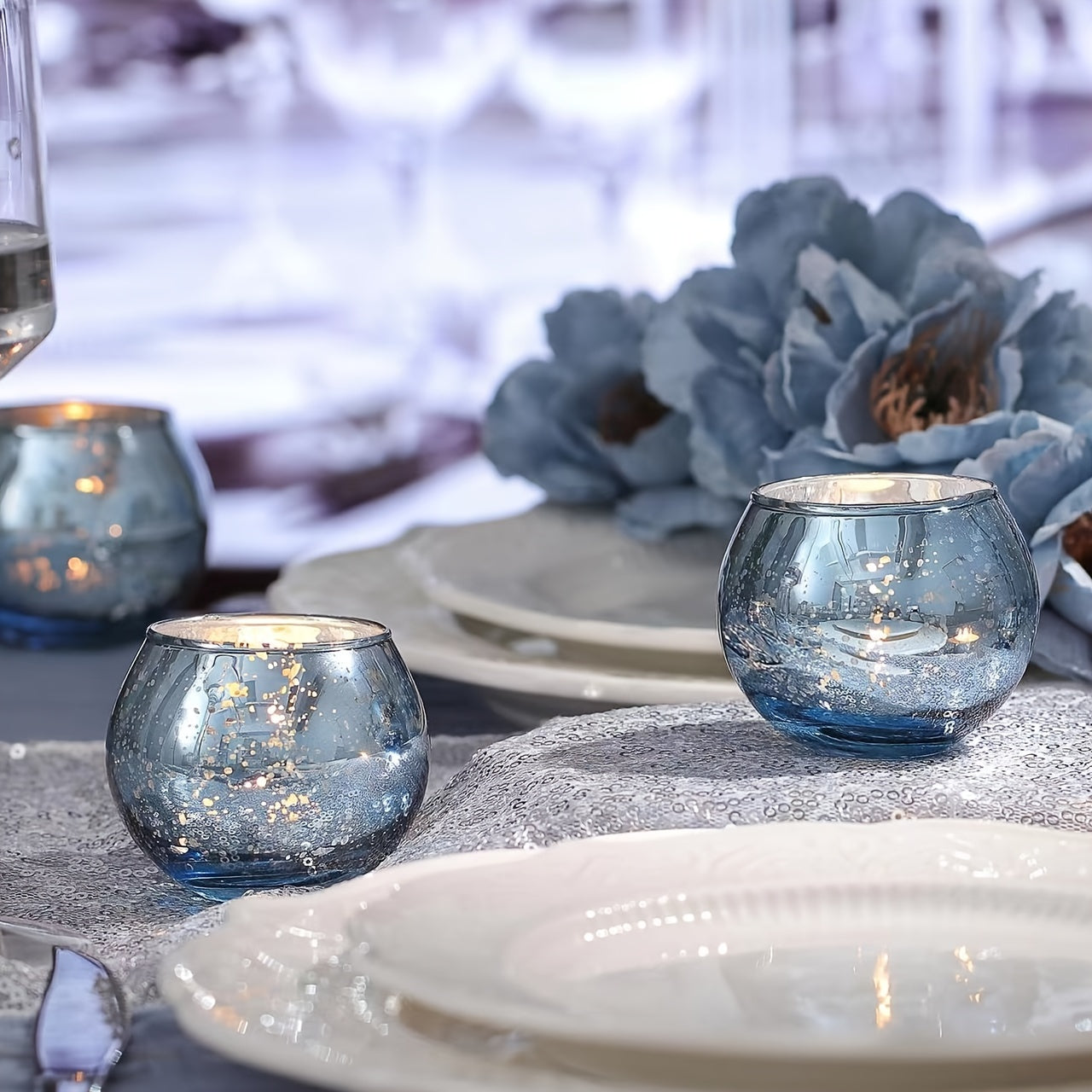 Transparent Glass Tealight Holders – 6/12 Pieces for Table and Wedding Decoration