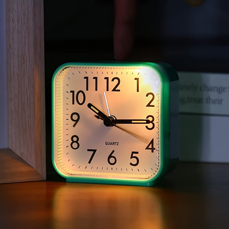 GlowTick - Stille Rechthoekige Wekker met Nachtlampje